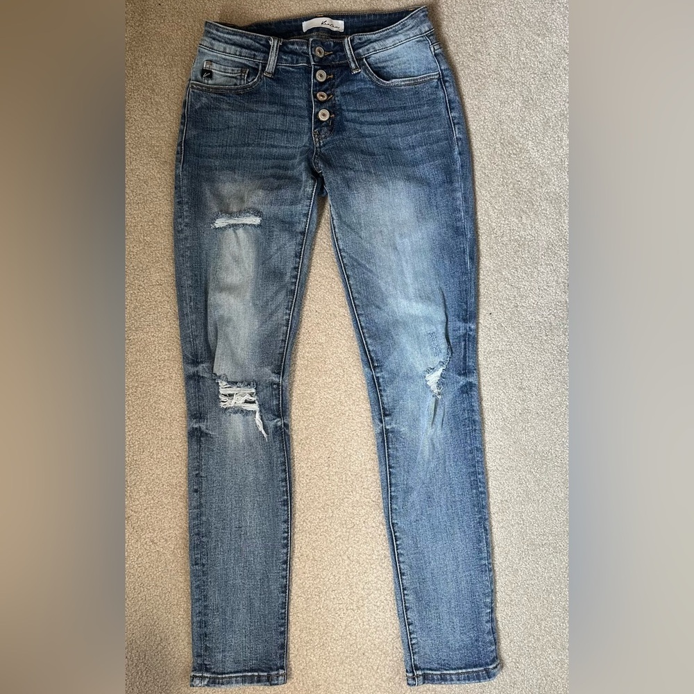 KANCAN distressed skinny jeans